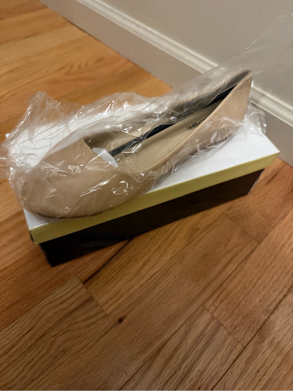 Bella Marie Nude Patent Low Block Heel Loafers